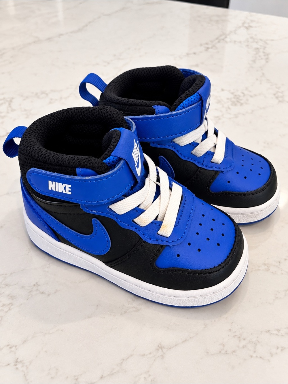Nike Kids Blue and Black High-Top Sneakers